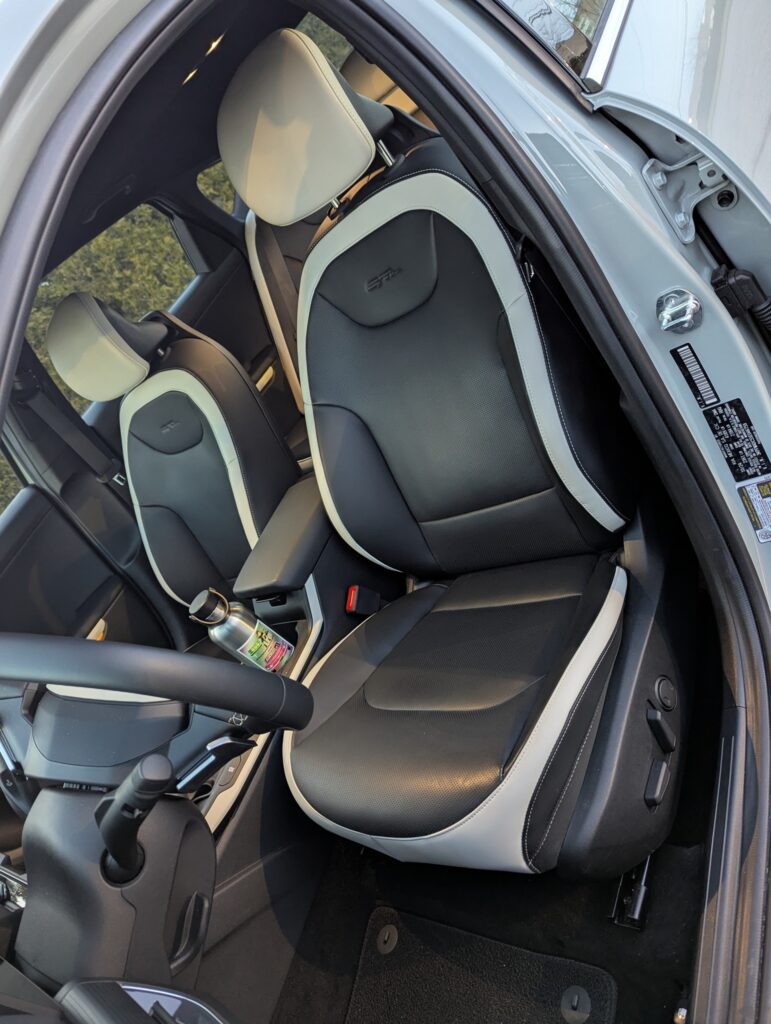 Kia's 2025 K4 GT Line has an attractive upscale look inside that is sure to impress buyers. Two tone seats augment the premium feel.