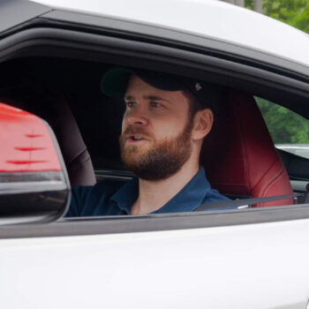 NEMPA member Matt Smith testing a vehicle